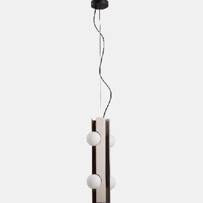 JSPHILO-4-485-4xG9 - Nickel & White Modern Hanging Light