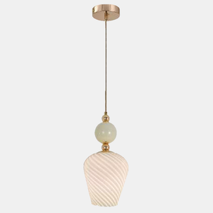 JSPHILO-4-488-1xE27 - Gold & White Modern Hanging Light