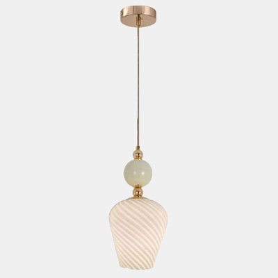 JSPHILO-4-488-1xE27 - Gold & White Modern Hanging Light