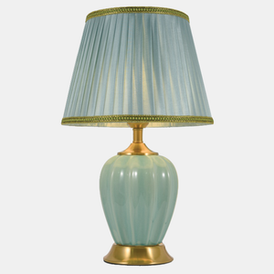 JSPHILO-5-063-1xE27 - Green & Gold Modern Table Lamp