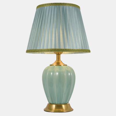 JSPHILO-5-063-1xE27 - Green & Gold Modern Table Lamp