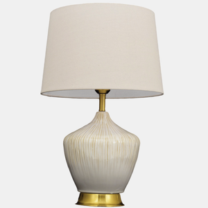 JSPHILO-5-066-1xE27 - White & Beige Luxury Table Lamp