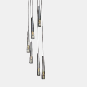 JSPHILO-6-293-6xE14 - Gold & Clear Double Height Chandelier