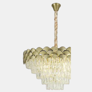 JSPHILO-6-317-26xE14 - Gold & Clear Crystal Chandelier