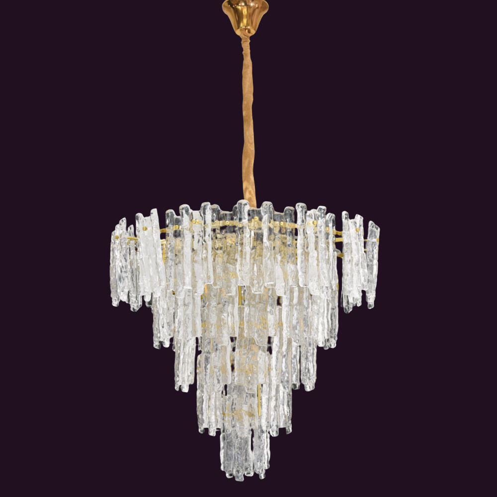 JSPHILO-6-488-20xE14 - Gold & Ice Clear Modern Chandelier
