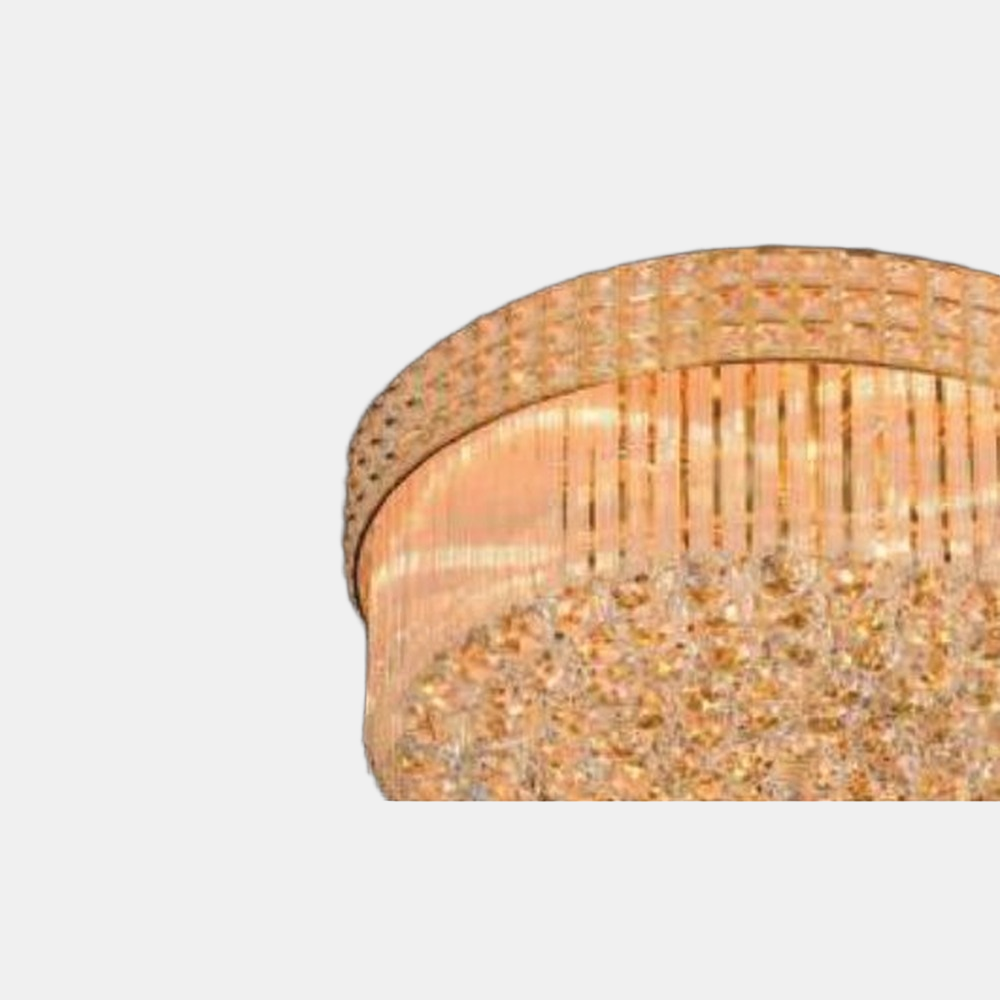 JSPHILO-7-046-9xE14 - Gold & Clear Ceiling Fixed Chandelier