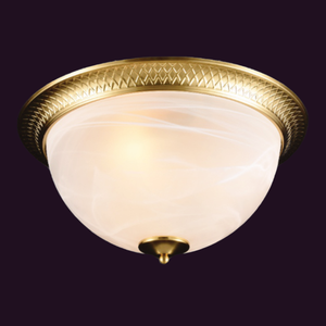 JSPHILO-7-091-3xE14 - Gold & Cloud White Ceiling Fixed Chandelier