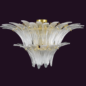 JSPHILO-7-109-12xE14 - Gold & Clear Luxury Chandelier