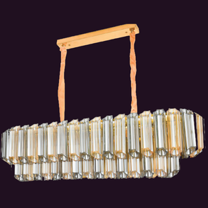 JSPHILO-7-111-12xE14 - Gold & AM & SM Crystal Chandelier
