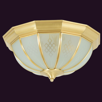 JSPHILO-7-115-4xE27 - Brass & Frost Brass Chandelier