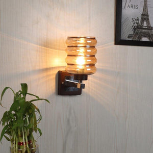 Brown and silver iron Wall Lights -BL-021-1W - Included Bulbs