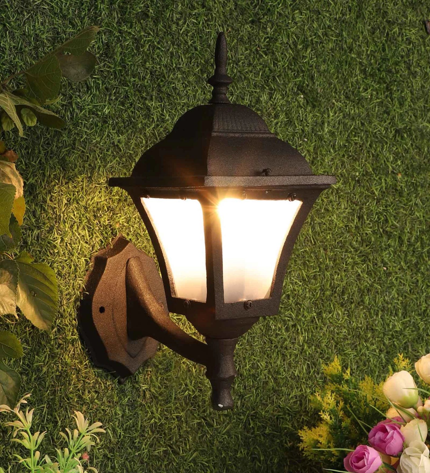 Glare Black Aluminium Outdoor Wall Light | JS-06-1W | Included Bulb | Eliante by Jainsons Lights