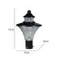 Black Aluminium Gate Lights | JS-RACE-3-GL | Included Bulb | Eliante by Jainsons Lights