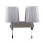 Lucea Silver Fabric Wall Sconces | S-125-2W | Included Bulb | Eliante by Jainsons Lights