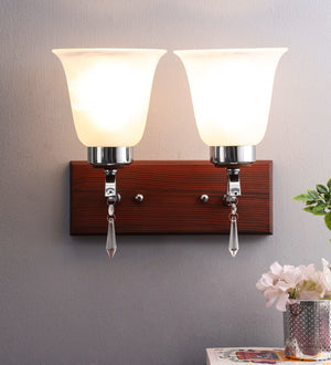 Wooden Wallchieres (Brown) | S-55-2W | Included Bulb | Eliante by Jainsons Lights