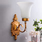 Opaline Gold Glass Wall Sconces | A-21-1W | Included Bulb | Eliante by Jainsons Lights