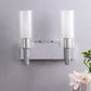 Silver Glass Wall Sconces | S-87-2W | Included Bulb | Eliante by Jainsons Lights