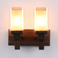 Bradbury Glass Wall Mounted Uplight Sconce (Brown) | S-168-2W | Included Bulb | Eliante by Jainsons Lights
