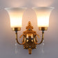 Bolanzo Gold Glass Wall Sconces | A-21-2W | Included Bulb | Eliante by Jainsons Lights