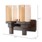 Bradbury Glass Wall Mounted Uplight Sconce (Brown) | S-168-2W | Included Bulb | Eliante by Jainsons Lights