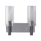 Silver Glass Wall Sconces | S-87-2W | Included Bulb | Eliante by Jainsons Lights