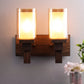 Bradbury Glass Wall Mounted Uplight Sconce (Brown) | S-168-2W | Included Bulb | Eliante by Jainsons Lights