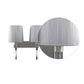 Lucea Silver Fabric Wall Sconces | S-125-2W | Included Bulb | Eliante by Jainsons Lights