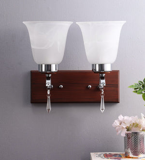 Wooden Wallchieres (Brown) | S-55-2W | Included Bulb | Eliante by Jainsons Lights