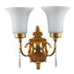 Bolanzo Gold Glass Wall Sconces | A-21-2W | Included Bulb | Eliante by Jainsons Lights