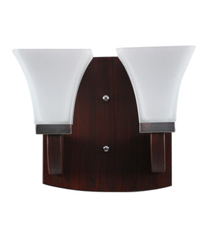 Glass Wall Mounted Uplight Sconce (Brown) | S-35-2W | Included Bulb | Eliante by Jainsons Lights