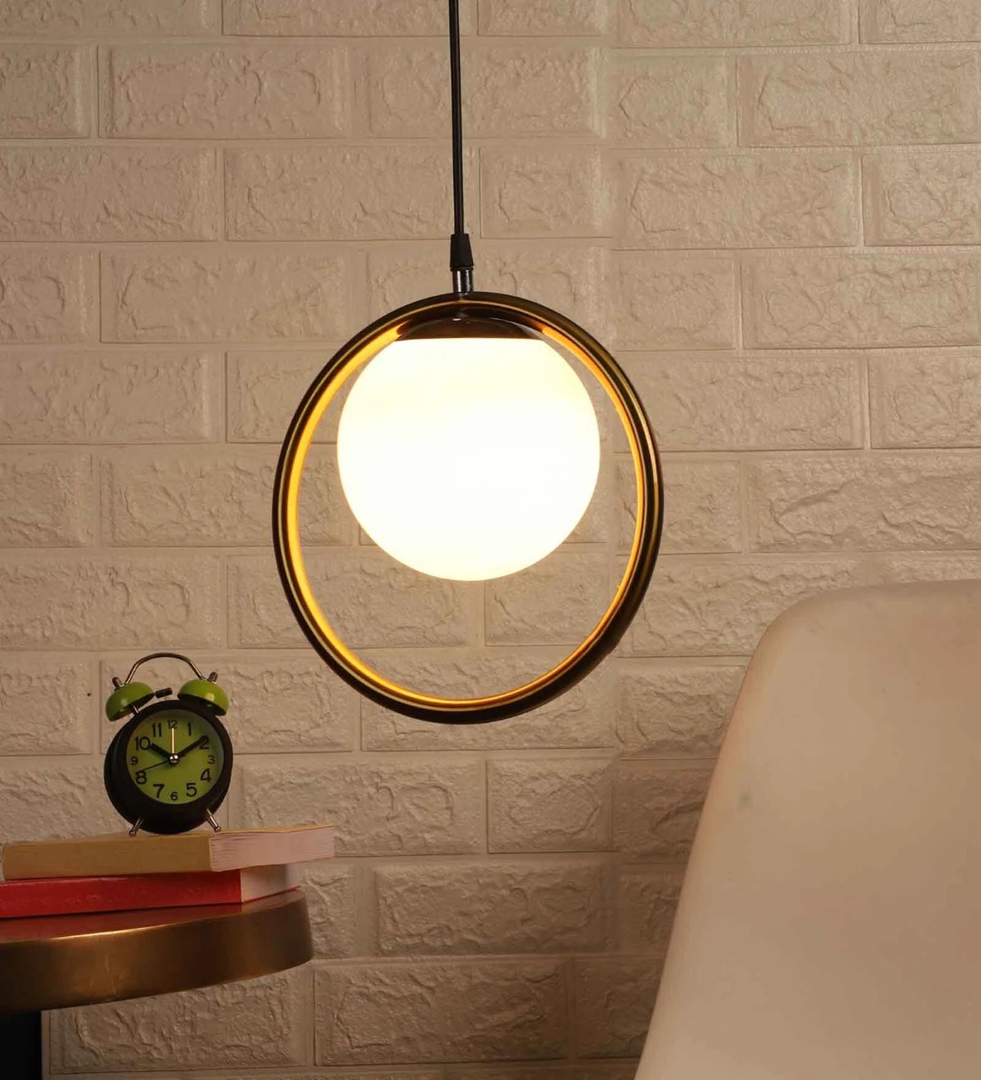 Blythe Golden Iron Hanging Light | 6inch-CLEAR-DOOM-1LP | Included Bulb | Eliante by Jainsons Lights