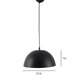 Servia Black Metal Hanging Light | GOLA-12"-P5-BK-GD | Included Bulb | Eliante by Jainsons Lights