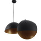 Servia Black Metal Hanging Light | GOLA-12"-P5-BK-GD | Included Bulb | Eliante by Jainsons Lights