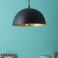 Servia Black Metal Hanging Light | GOLA-12"-P5-BK-GD | Included Bulb | Eliante by Jainsons Lights