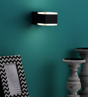 Elora Metal LED Wall Flush Mount Light (Black) | 13101 | Included Bulb | Eliante by Jainsons Lights
