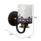 Bezalel Metal Wall Mounted Uplight Sconce (Black) | S-253-1W | Included Bulb | Eliante by Jainsons Lights