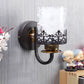 Bezalel Metal Wall Mounted Uplight Sconce (Black) | S-253-1W | Included Bulb | Eliante by Jainsons Lights