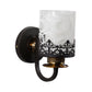 Bezalel Metal Wall Mounted Uplight Sconce (Black) | S-253-1W | Included Bulb | Eliante by Jainsons Lights