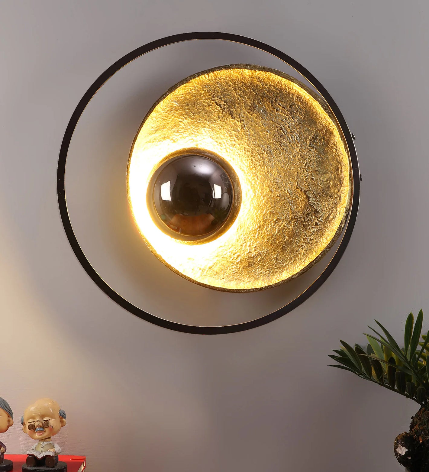 Jonathan Metal LED Novelty Wall Light (Black & Gold) | 1019 | Included Bulb | Eliante by Jainsons Lights