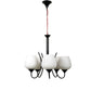 Black Wood Shaded Chandelier | Z-498-5LP-jhar | Included Bulb | Eliante by Jainsons Lights
