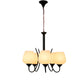 Black Wood Shaded Chandelier | Z-498-5LP-jhar | Included Bulb | Eliante by Jainsons Lights