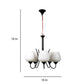 Black Wood Shaded Chandelier | Z-498-5LP-jhar | Included Bulb | Eliante by Jainsons Lights