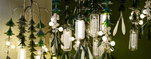 Pinewood Bottlebrush Glass Pendant Chandelier – A Layered Cascade in Hand-Blown Glass