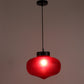 Red Glass Hanging Light - BOWL-HL-GOLA-RED - Included Bulb