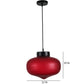 Red Glass Hanging Light - BOWL-HL-GOLA-RED - Included Bulb