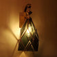 ELIANTE Gold Brass Base Gold Glass Shade Wall Light - 2426-1W-Brass - Bulb Included