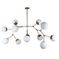 Brightron Gold Iron Chandelier  | E27 holder | without Bulb | 2020-12LP | Included Bulb | Eliante by Jainsons Lights