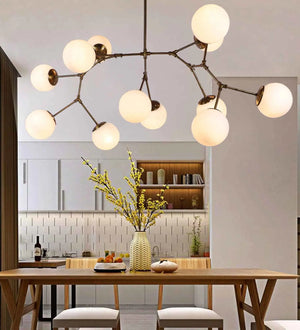 Brightron Gold Iron Chandelier  | E27 holder | without Bulb | 2020-12LP | Included Bulb | Eliante by Jainsons Lights