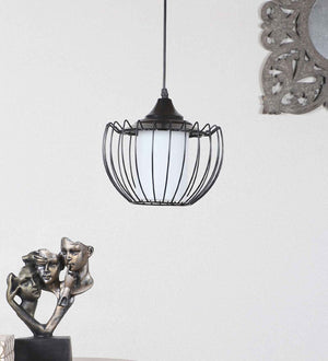 Brivian Black Iron Hanging Light  | E27 holder | without Bulb | 10423-1LP | Included Bulb | Eliante by Jainsons Lights