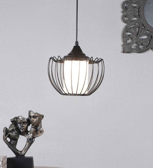 Brivian Black Iron Hanging Light  | E27 holder | without Bulb | 10423-1LP | Included Bulb | Eliante by Jainsons Lights